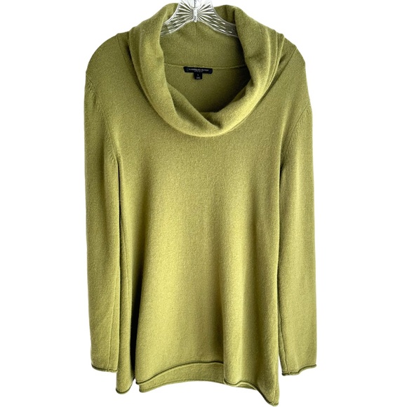 Classiques Entier Sweaters - Classique Entier Atelier Olive Green Cowl Neck 100% Cashmere Sweater Size Large